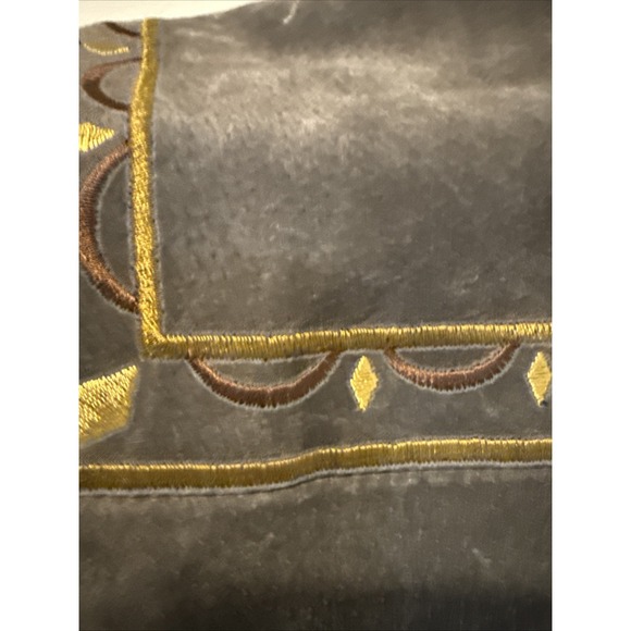 Bob Mackie Jacket Wearable Art Lrg Brown Leather/Knit Western Embroidered Zip - Picture 8 of 14